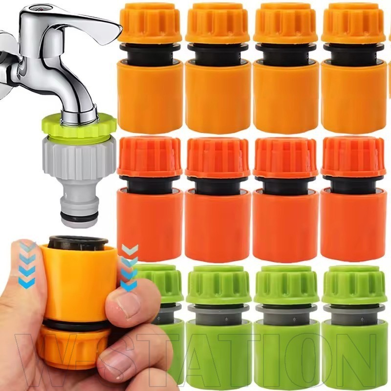 2/4/8Pcs Plastic Quartered Water Pipe Joint - Hose Quick Connector ...