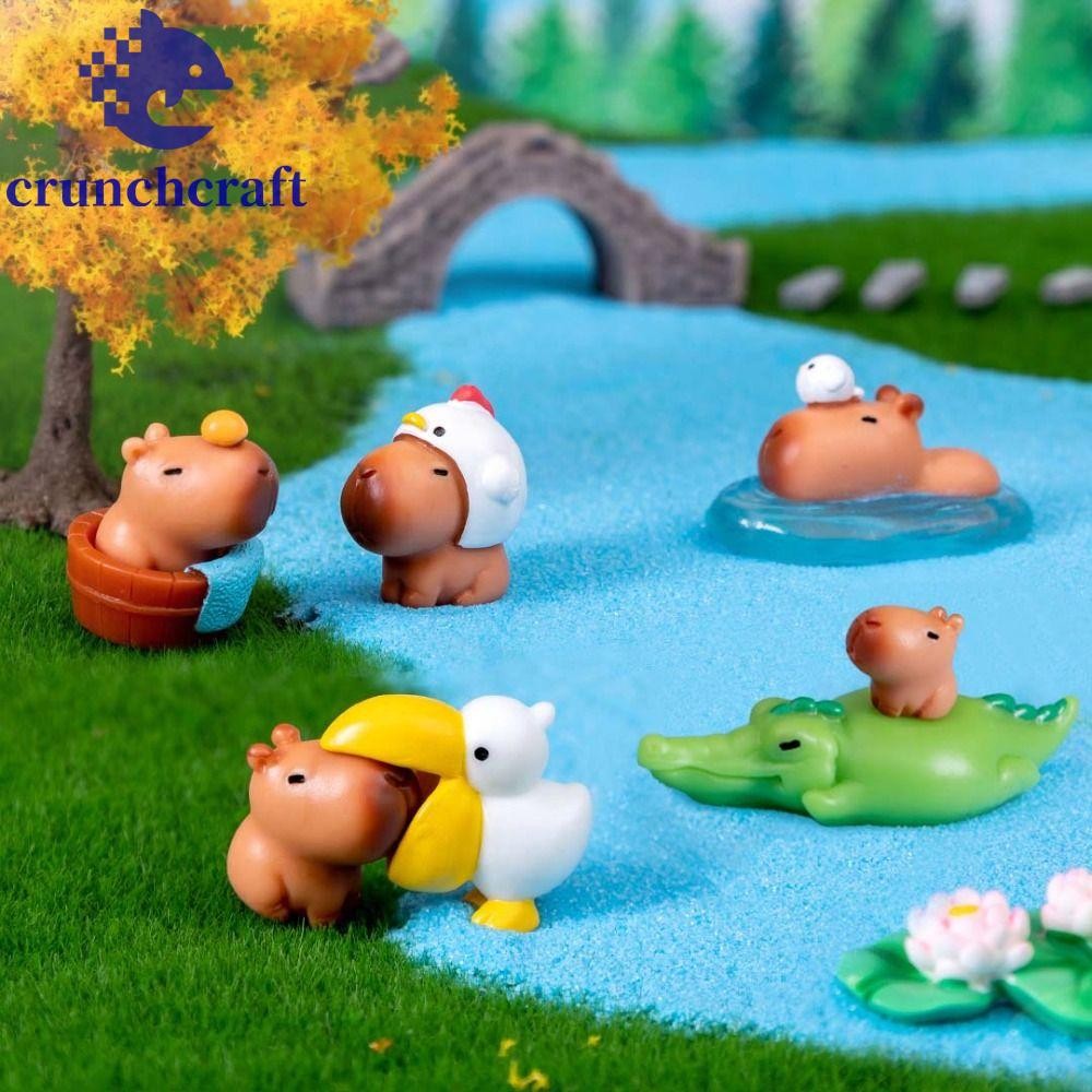 CRUNCHCRAFT Capybara Figure Toys, Animals Capibara Figure Simulation ...