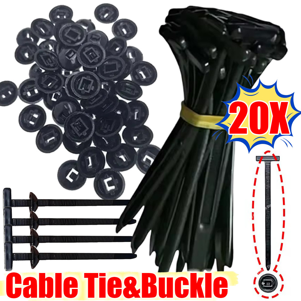 5/10/20Sets Self-locking Nylon Cable Tie Buckle - Car Instrument Zip ...