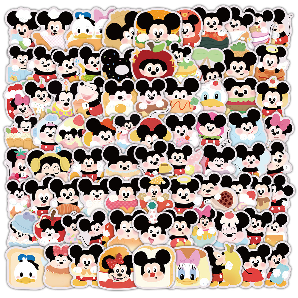 102Pcs Mickey Mouse Sticker Pack - Disney Classic Cartoon Decals for ...