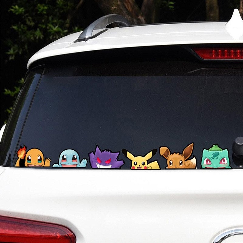 Cartoon Pokémon Pikachu Side Window Sticker Gengar Car Rear Window ...