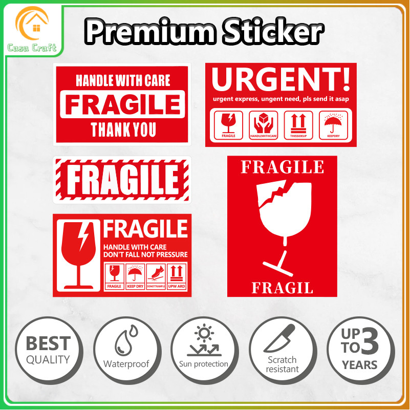 Fragile Sticker Label URGENT Sign Warning Label Handle With Care ...