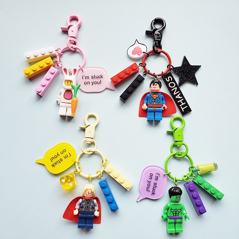 GANTUNGAN Merge Matching Keychain\ Couple Keychain Minifigure Fairy ...