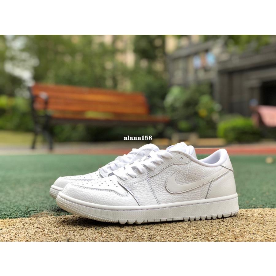 Nike Air Jordan 1 Low Jordan1 Golf Triple White Skateboard Shoes