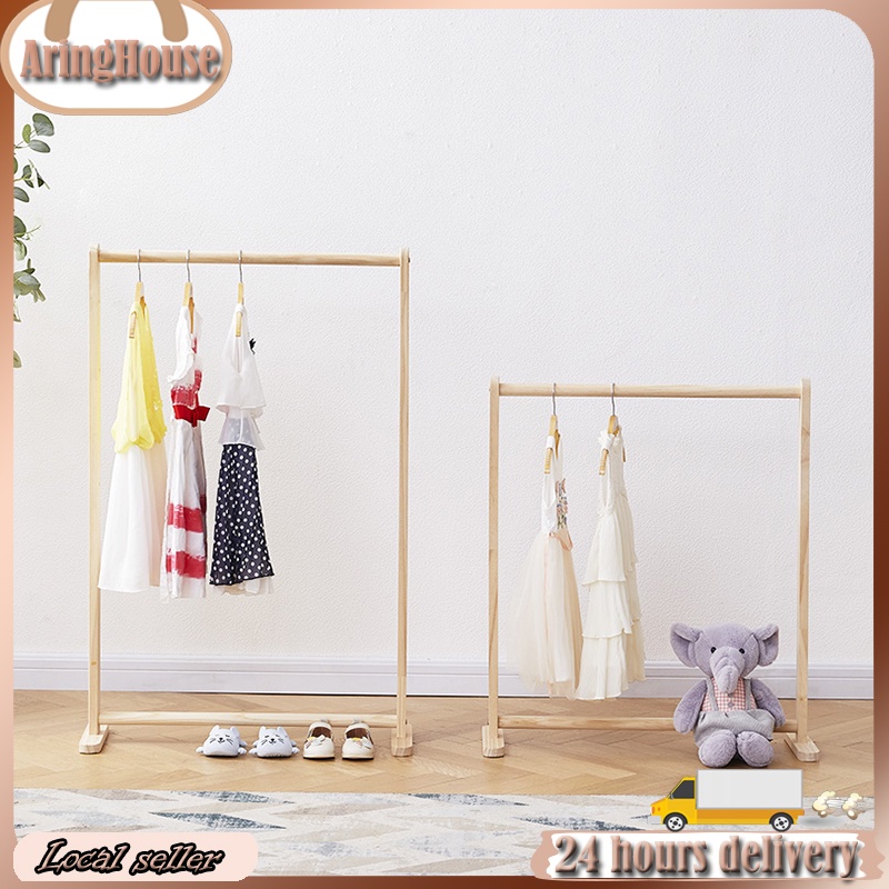 SG Ready Stock Children’s Coat Rack Wood Storage Shelf Coat Rack Hanger ...