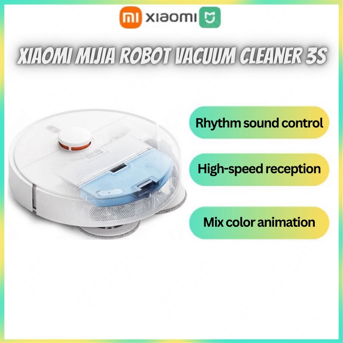 XIAOMI MIJIA Robot Vacuum Mop 3S Double Rotating Mop Dust Cleaner ...