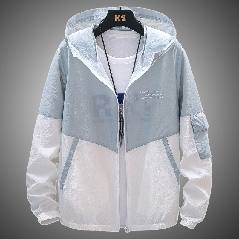 White on sale windbreaker men