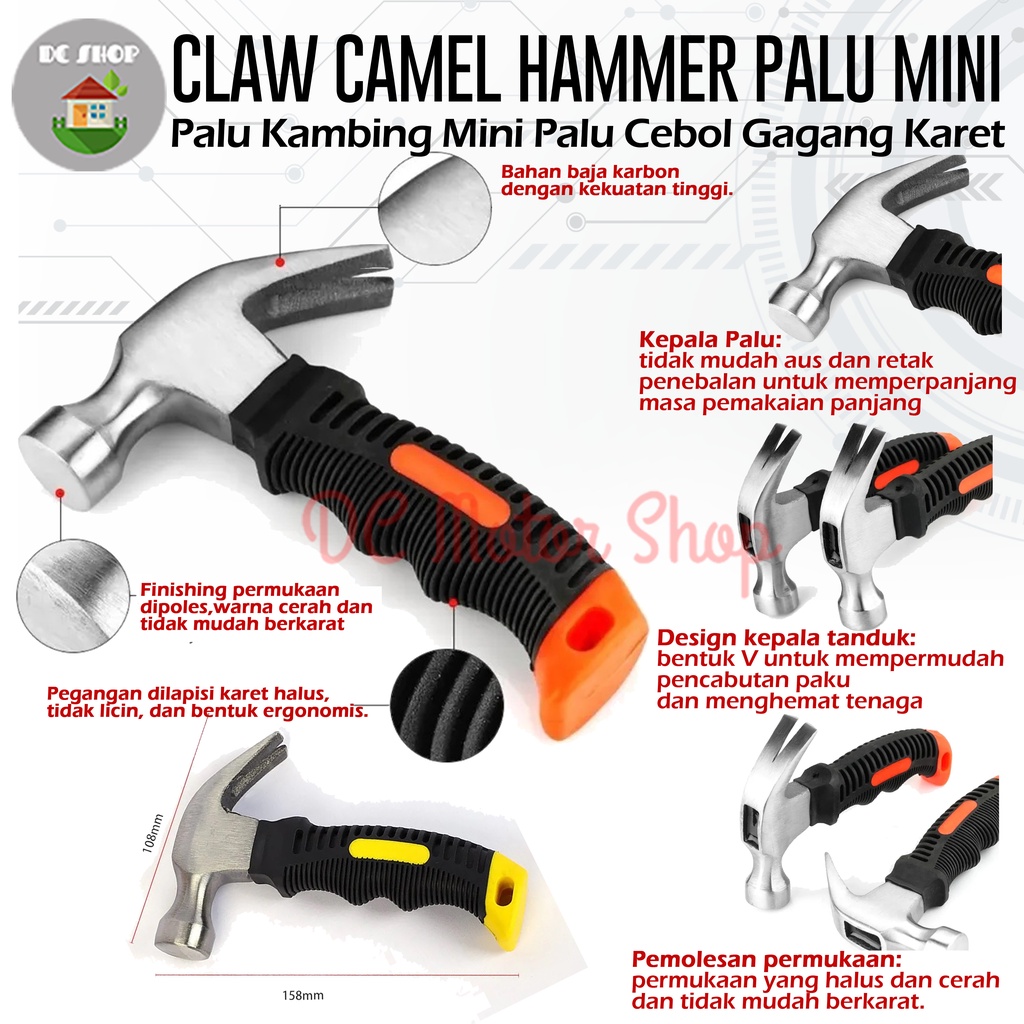 Mini Goat Hammer Mini Midget Hammer Rubber Handle Small Hammer with ...