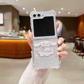 Cute Cartoon Cinnamoroll kitty folding Case For Samsung Galaxy Z Flip 3  Flip4 5G