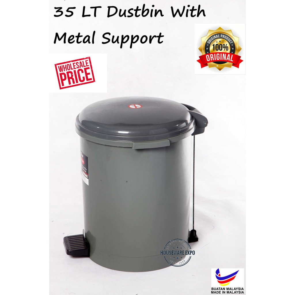 35 LT Maxonic Plastic Dustbin /Garage Bin/ Step Dustbin /Big Rubbish ...