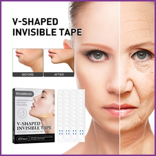 12Pcs/3Sheets Waterproof V Face Makeup Tape Invisible Breathable Lifting  Face Stickers Lifting And Tightening Chin