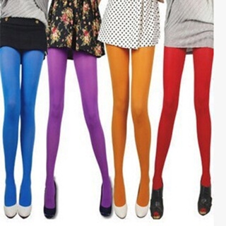 8 Colors Women's Spring Autumn Footed Opaque Stockings Pantyhose Tights