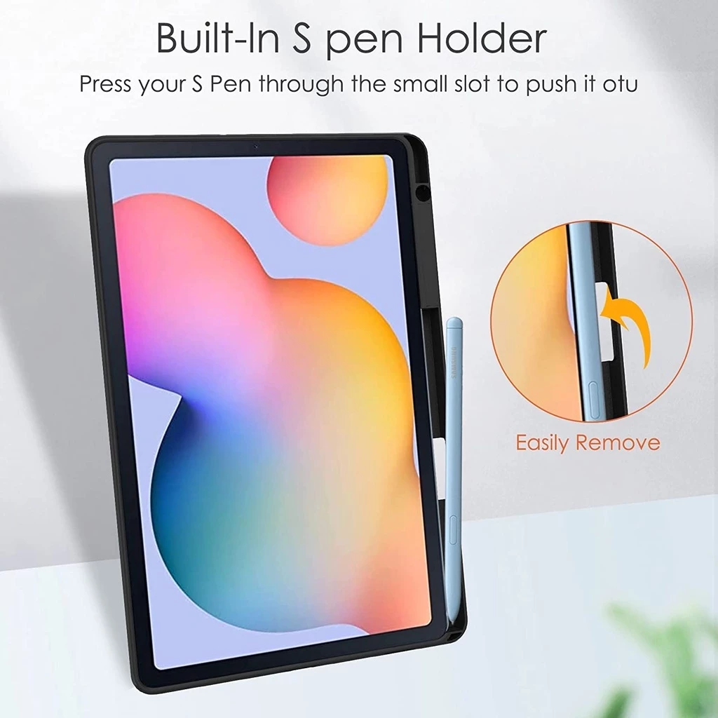 Case Acrylic Samsung Tab S9 FE / S9 S8 S7 11 Inch / A9+ 11 inch / A9 A8 A7 Lite 8.7" / S6 Lite 10.4" / S9+ / S9 FE+ 12.4" Casing Smart Autolock Flip Cover With Slot Pen - Gambar 3