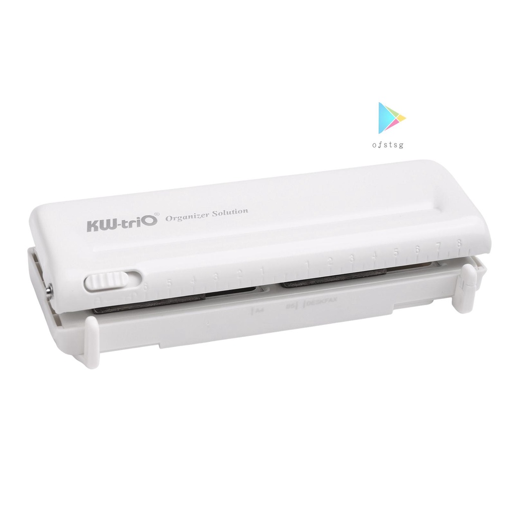 KW-triO Adjustable 6-Hole Desktop Punch Puncher for A4/A5/A6/A7/Mini/B5 ...