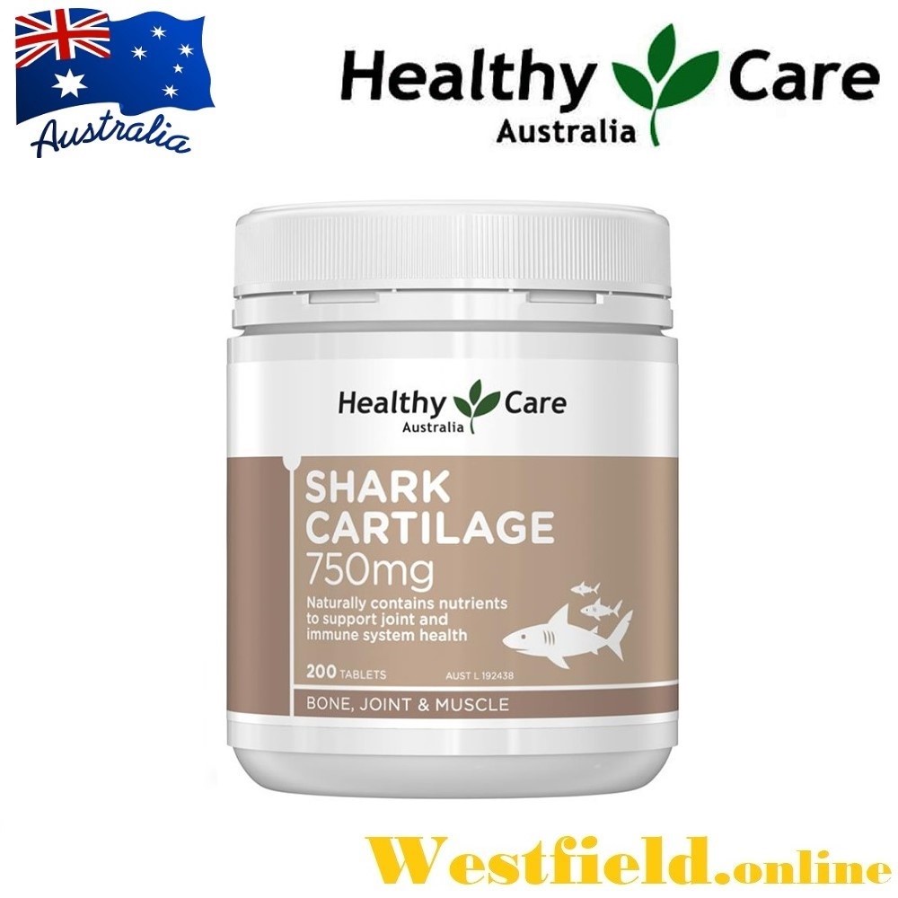 [Australia Import EXP 03/2026] Healthy Care Shark Cartilage 750mg ( 200 ...