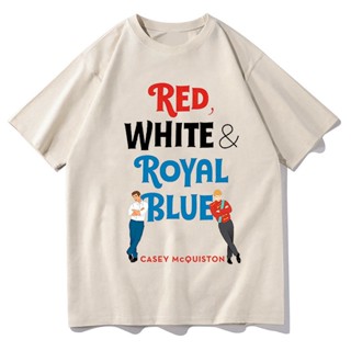 white and royal blue t shirt