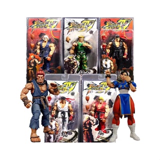 Bandai Streetighter 4 Ryu Guile Ken Chunli Akuma Joints Movable Action  Figure Model Toys