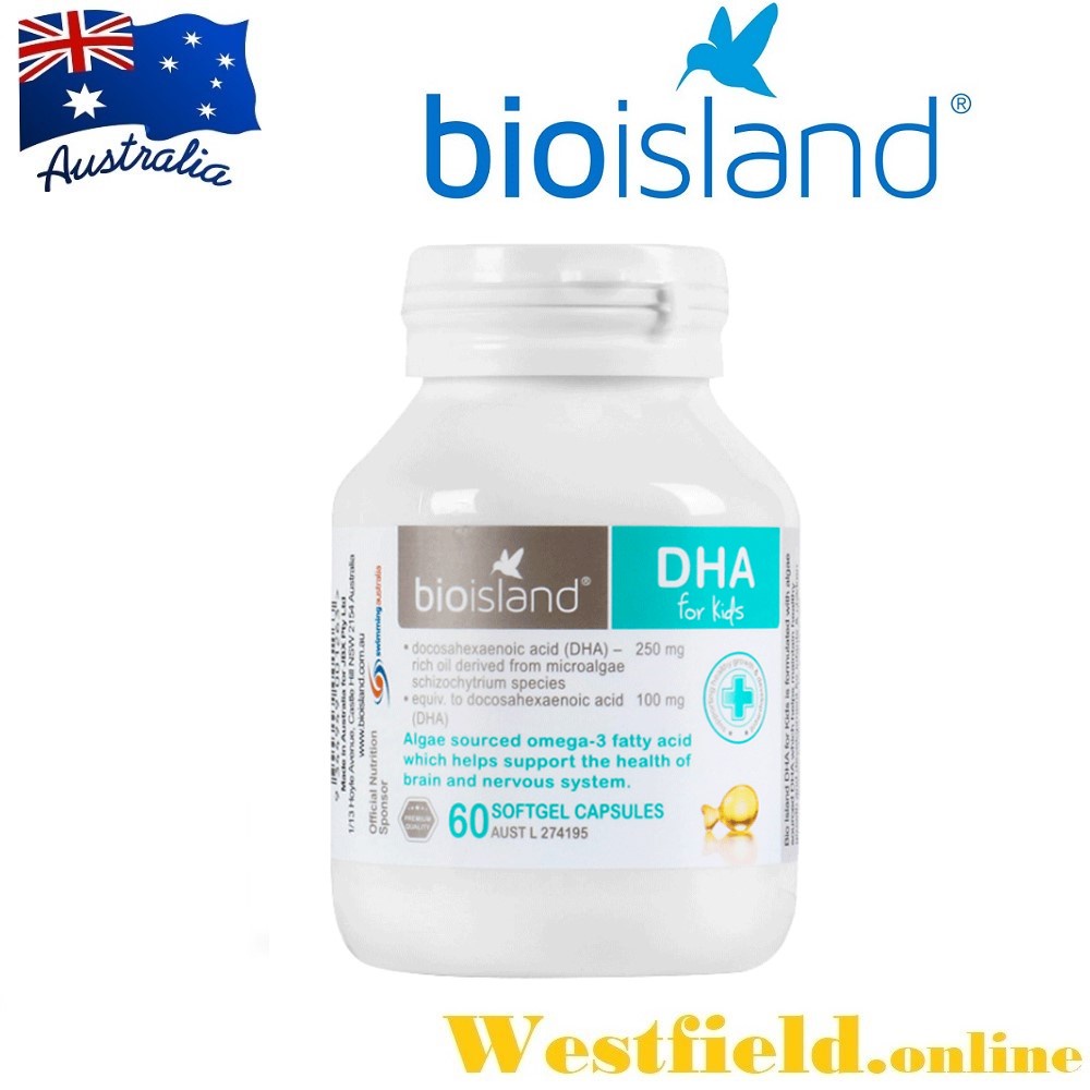 [Australia Import EXP 10/2026] Bio Island DHA for Kids ( 60 Capsules ...