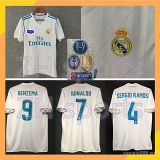2017-2018 Real Madrid CF SERGIO RAMOS #4 FOOTBALL JERSEY WHITE