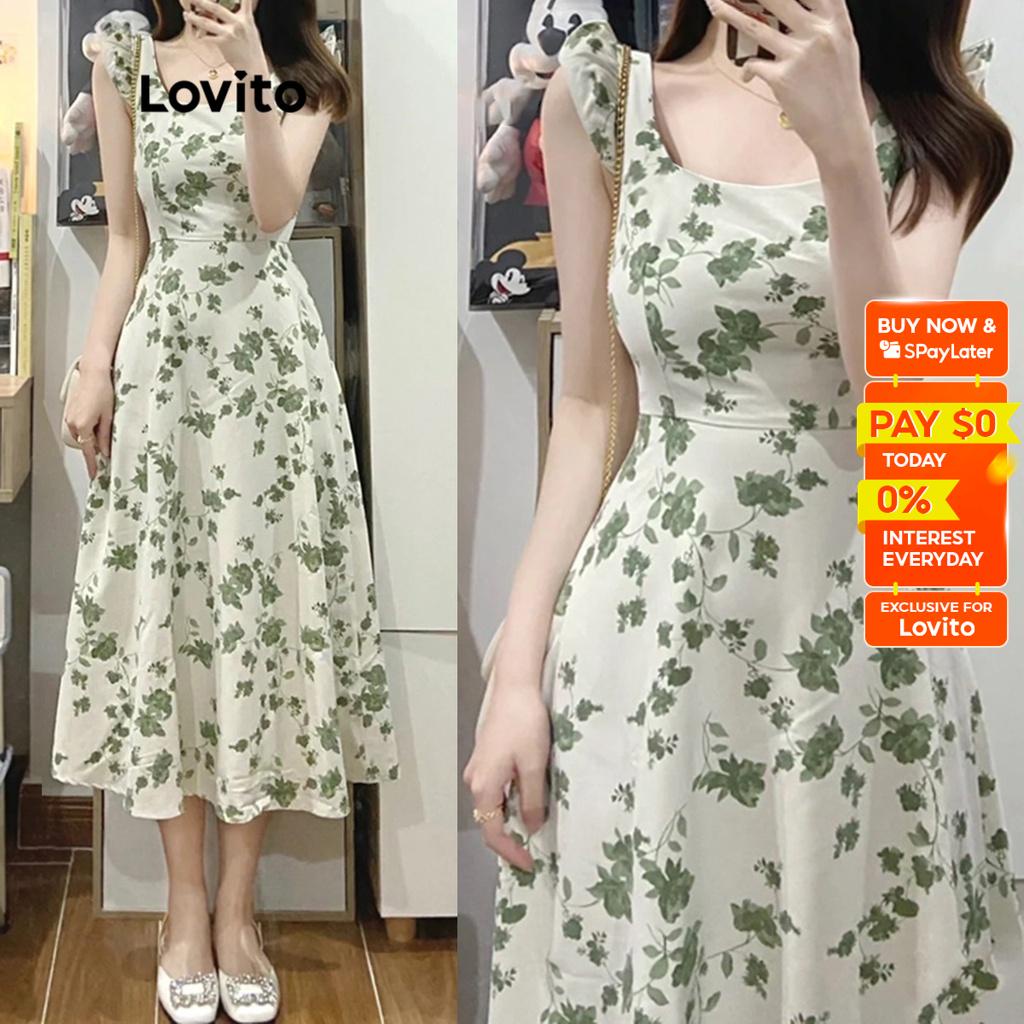 Casual floral hot sale midi dress