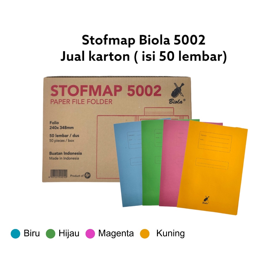 Violin Paper Folder Folio Size F4 5002 Paper Folder Stopmap - Sold Pack ...