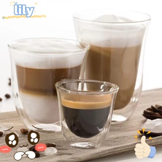 80ML Double Wall Glass Cup Transparent Handmade Heat Resistant Tea Drink  MINI Whisky Cup Nespresso Espresso