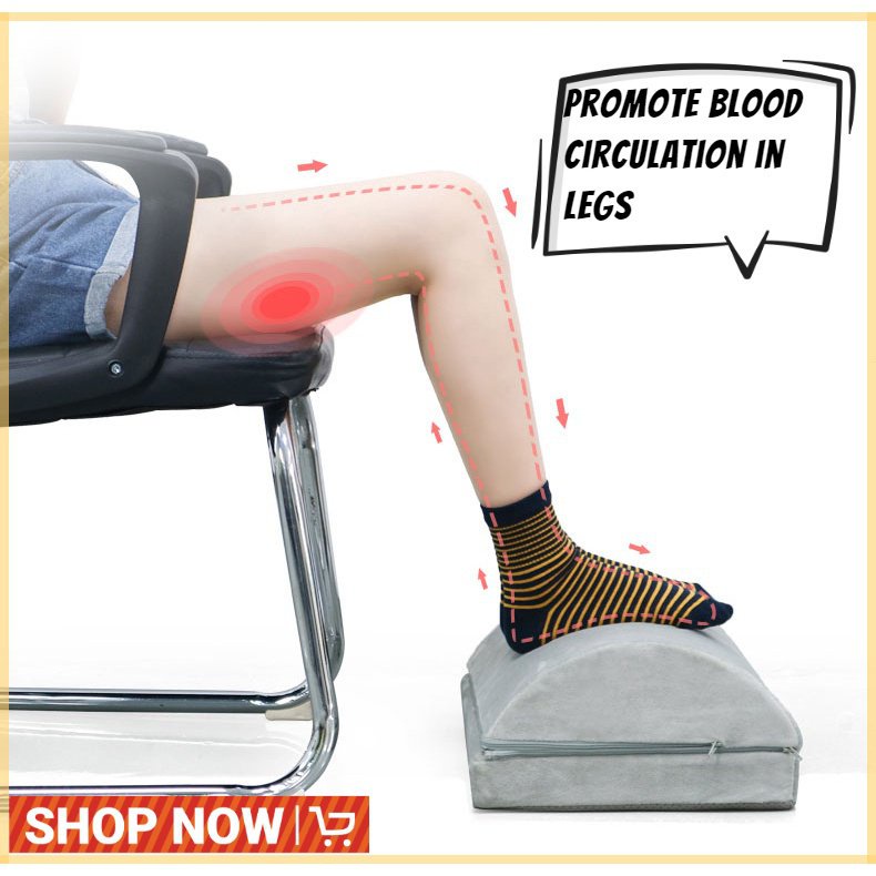 [] ErgoFoam Foot Rest Under Desk (Mesh) Premium Under Desk Footrest