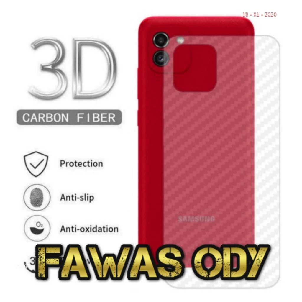 Stiker Garskin Skin Carbon Anti gores Belakang SAMSUNG M30S / SAMSUNG M21 - Gambar 3