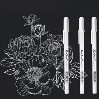 5pcs Waterproof Fine Tip Drawing Graffiti Marker Pens In White