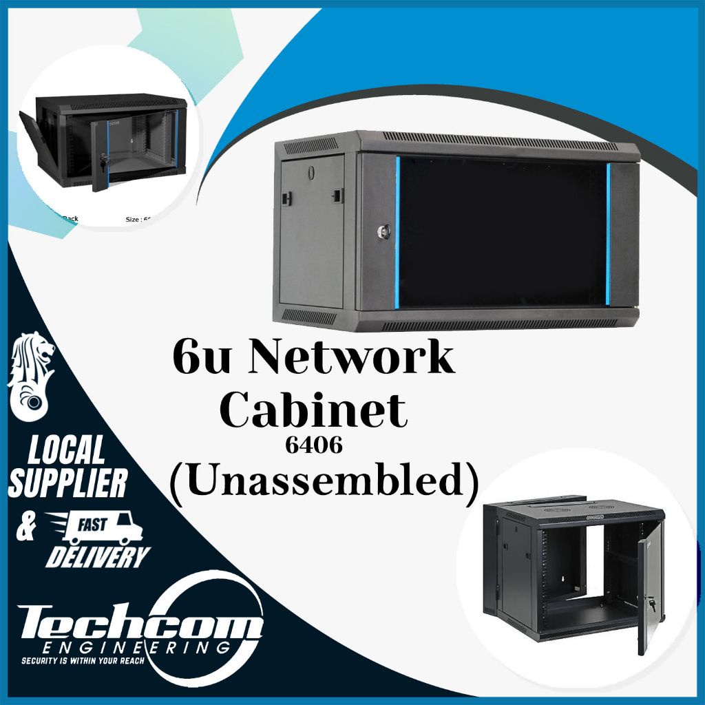 TC-6U-600 6U Wall Mount Server Rack for CCTV IP Camera | Network ...