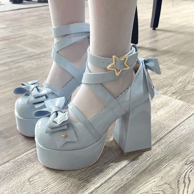 Mary Jane Platform Shoes Sweet Cute Lolita Shoes Chunky Heels Doll20230917 Shopee Singapore