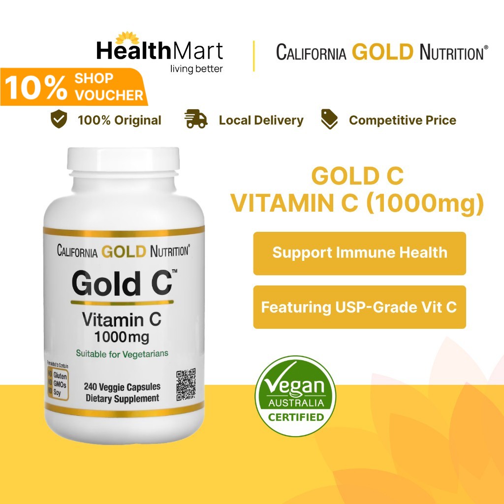 [SG] California Gold Nutrition Gold C, USP Grade Vitamin C, 1,000 mg ...