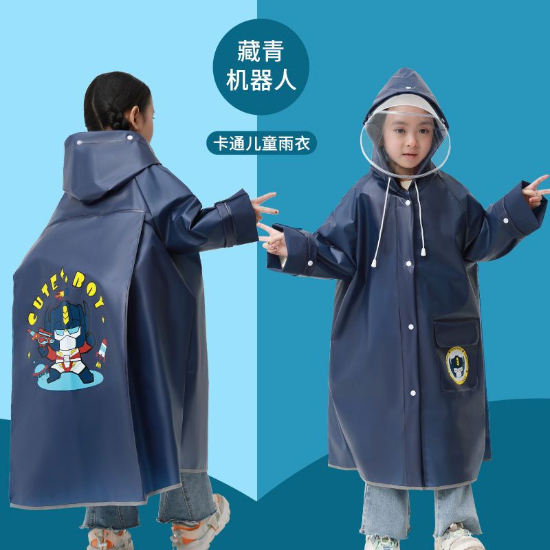 Boys Girls Children Raincoats Poncho, Primary School Students Cartoon