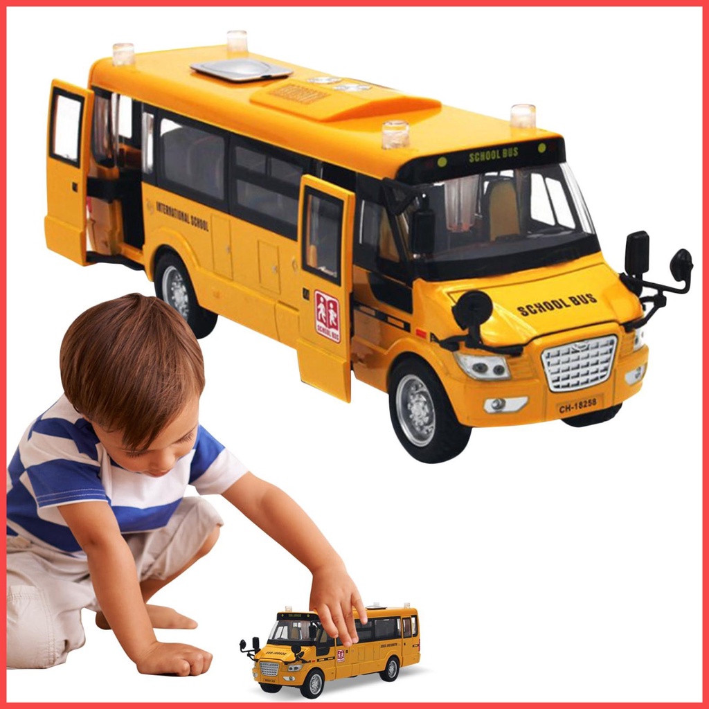 School Bus Toy Simulation School Bus Toys with Sound Light Voice ...