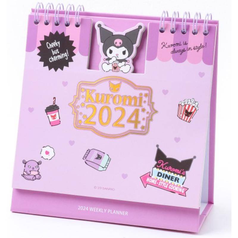 2024 Sanrio Desktop Paper Anime Calendar dual Daily Scheduler Table