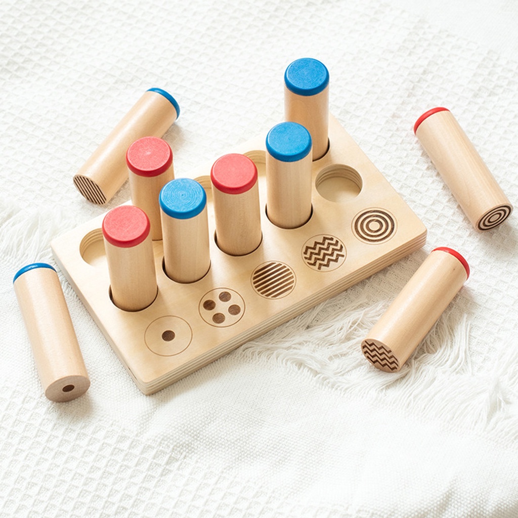 Kid Montessori Pattern Sound Matching Cylinders Sensory Integration ...