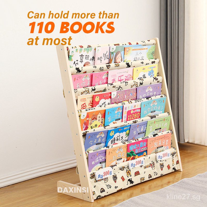 DAXINSI Solid Wood Kids Book Shelf Kids Children Book Shelf Rack Kid Bookshelf Book Shelves And