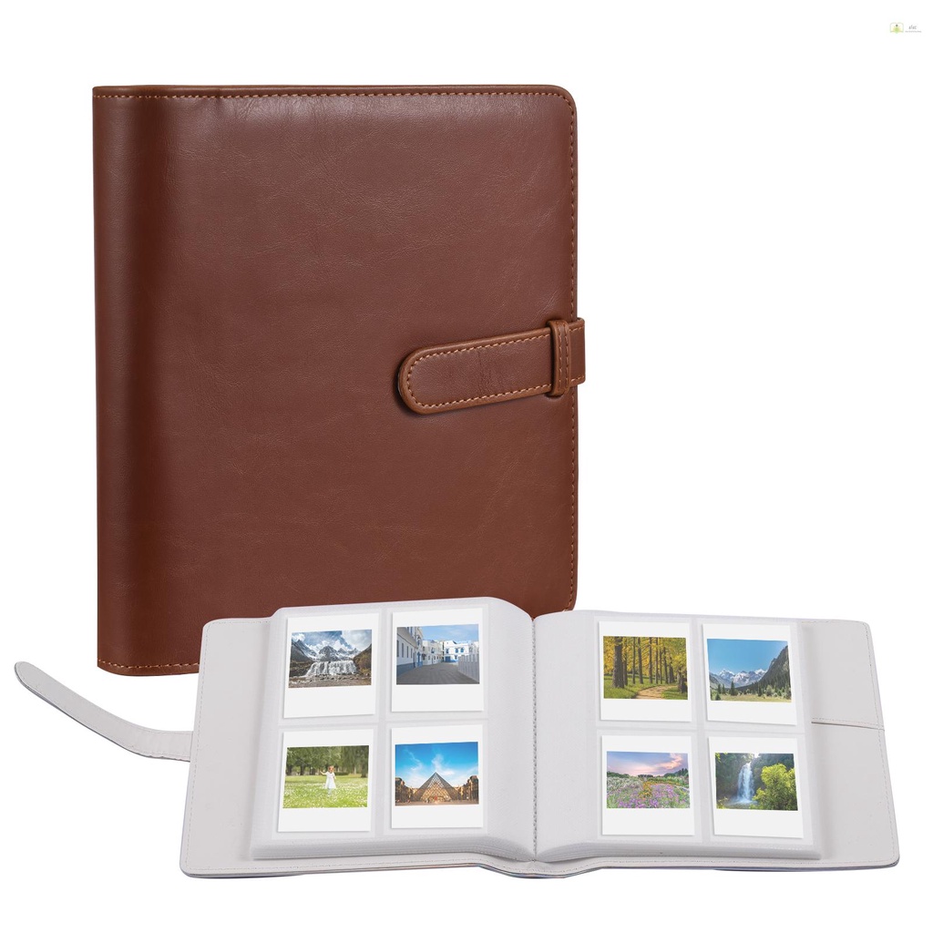 Fintie Wallet Photo Album for Fujifilm Instax Wide 300, Polaroid OneStep 2-64 Pockets for Polaroid Pop Camera Brown