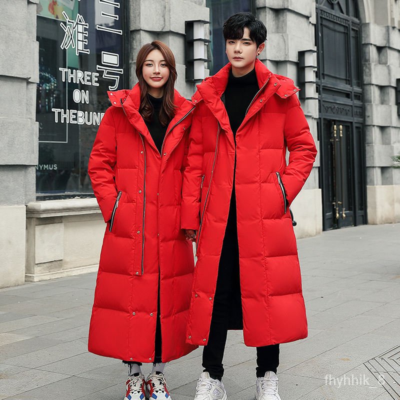 Red winter hot sale trench coat