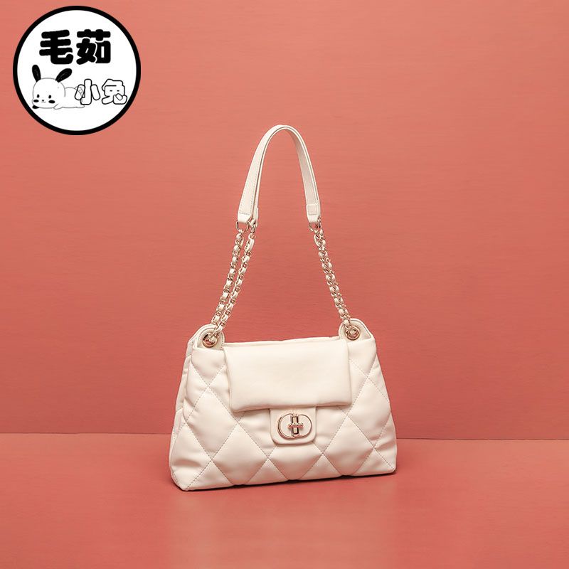 Large-capacity Diamond Chain Bag Female New Style Chanel Style Commuter Tote  Bag Shoulder Messenger Bag