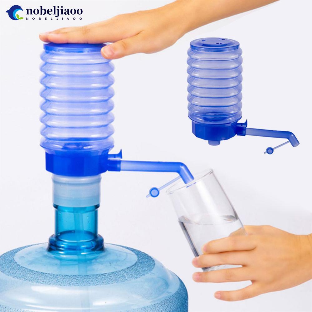 Manual Hand Pressure Water Pump – Portable 2-5 Gallon Bottle Dispenser For Camping, Home & Office (Blue)