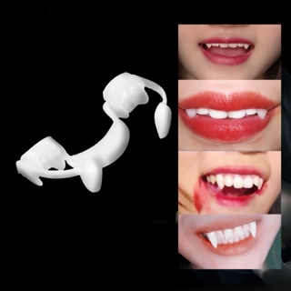 Vampire Fangs Teeth for Kids Adults, Realistic Reusable Vampire Fangs  Cosplay Accessories Halloween Party Prop