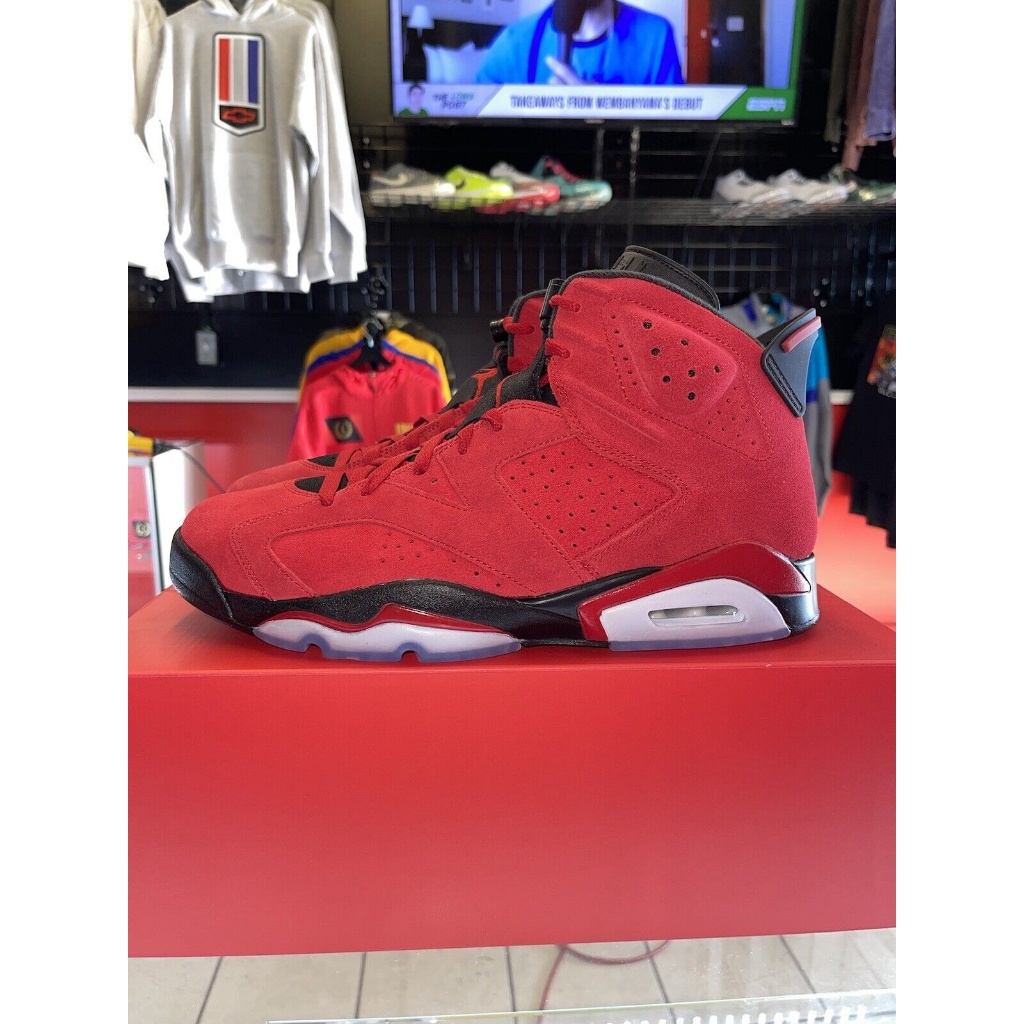 Air Jordan 6 Retro Shoes Toro Bravo Red Black CT8529-600 | Shopee