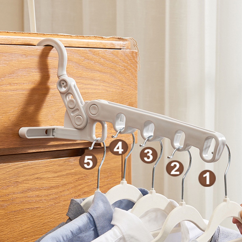 Folding 5-hole Clothes Drying Rack Wall Mounted Travel Hanger for Hotel ...