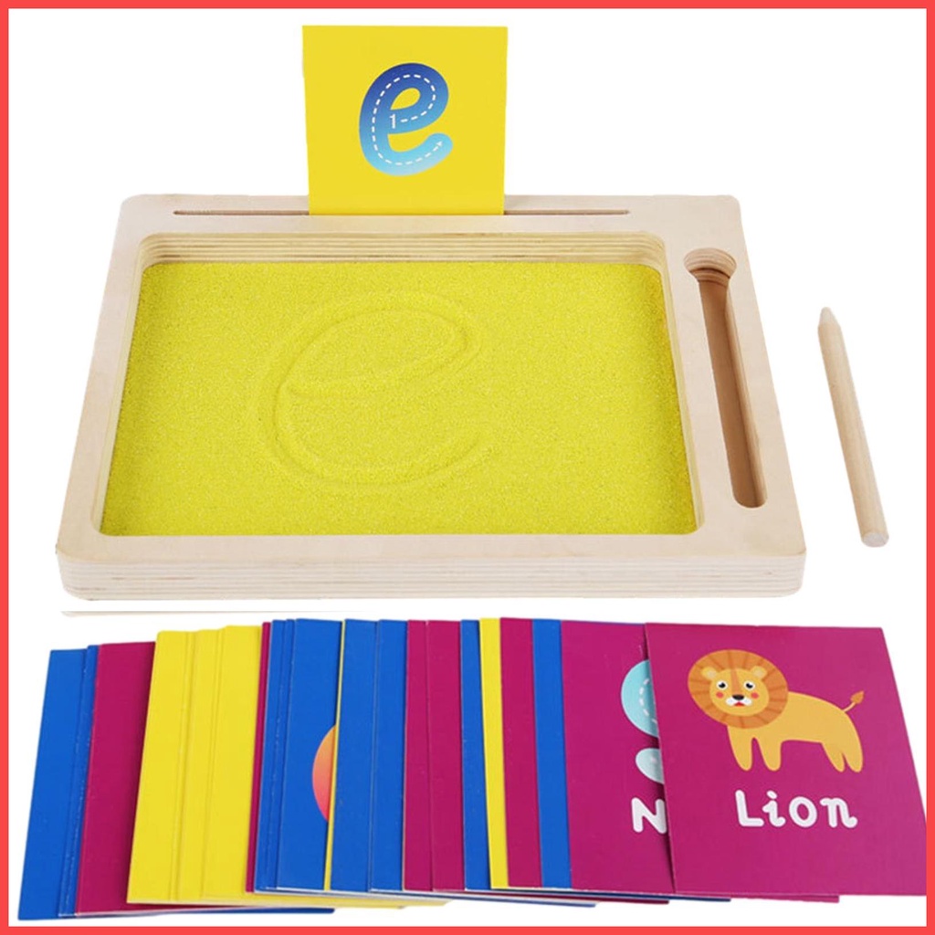 Sand Tracing Tray Montessori Sand Tray with Pen for Writing Letters and