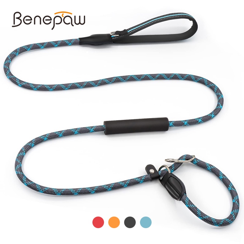 Benepaw Slip Dog Leash AntiChoking Heavy Duty Padded Traffic Handles