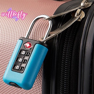 3 Digit Combination Password Luggage Lock Mini Zipper Lock - China