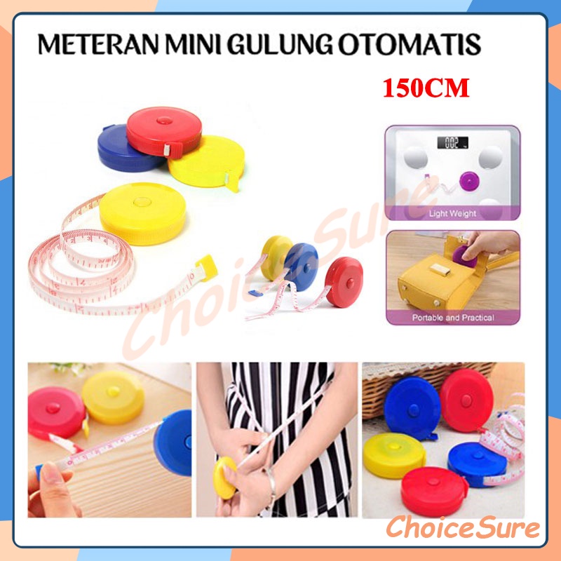 150cm Mini Rotating Roll Tape Measure / Multipurpose Automatic Roll ...