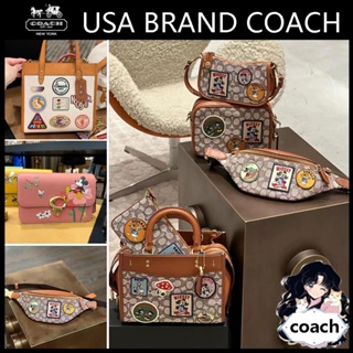 Coach CC319 Disney X Coach Mini Jamie Camera Bag With Villains Motif  Gold/Chalk Multi 