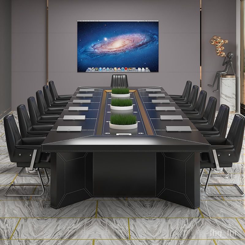 YQ58 Light Luxury Large Conference Table Conference Room Simple Modern